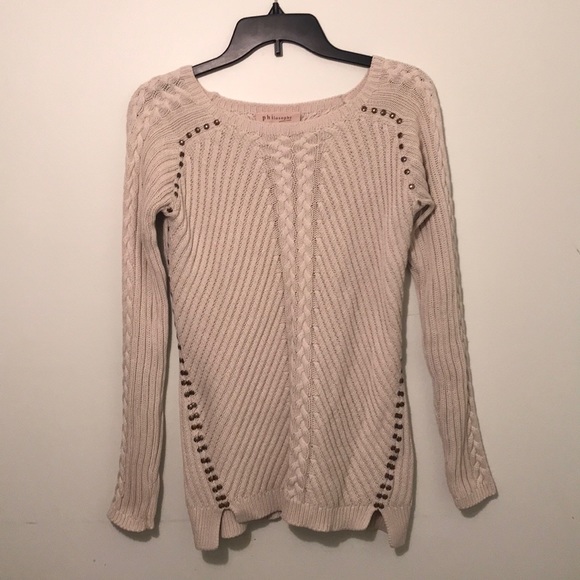 Philosophy Sweaters - Philosophy Cable Studded Sweater